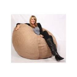 FufSack Large 5-foot Camel Microsuede Lounge Chair