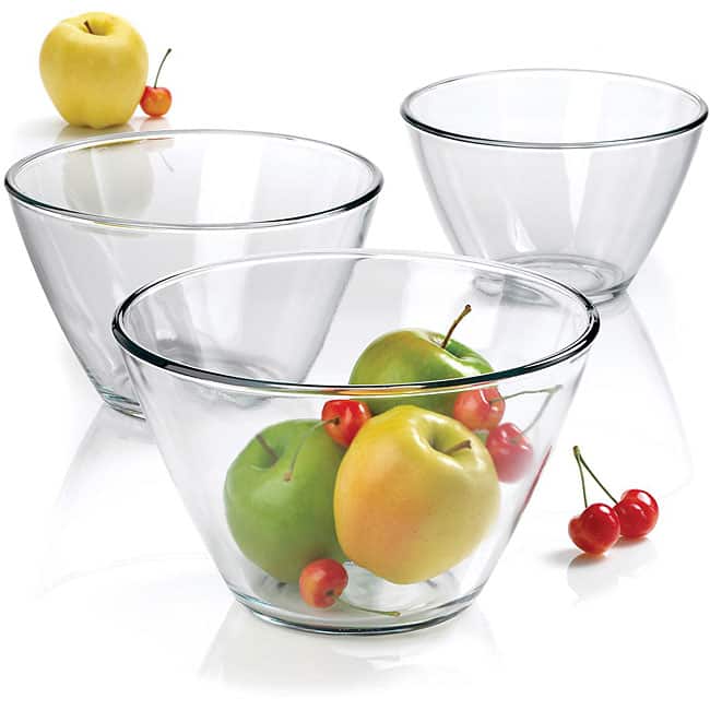 3pc Anchor Hocking Contemporary Serving Bowl Set
