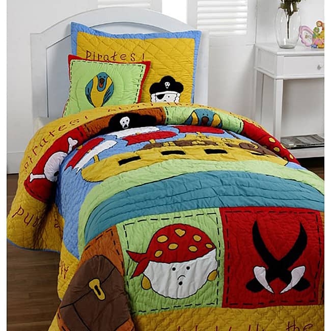 Cottage Home "Treasure Island" Twin 3-Piece Quilt Set