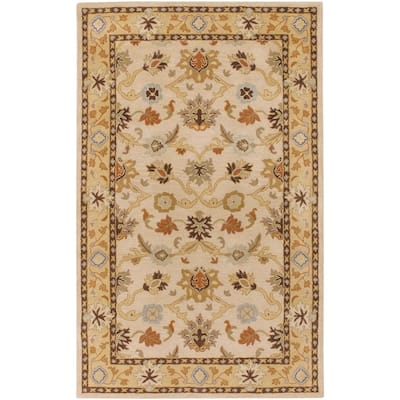 Handmade Nick Bordered Wool Area Rug