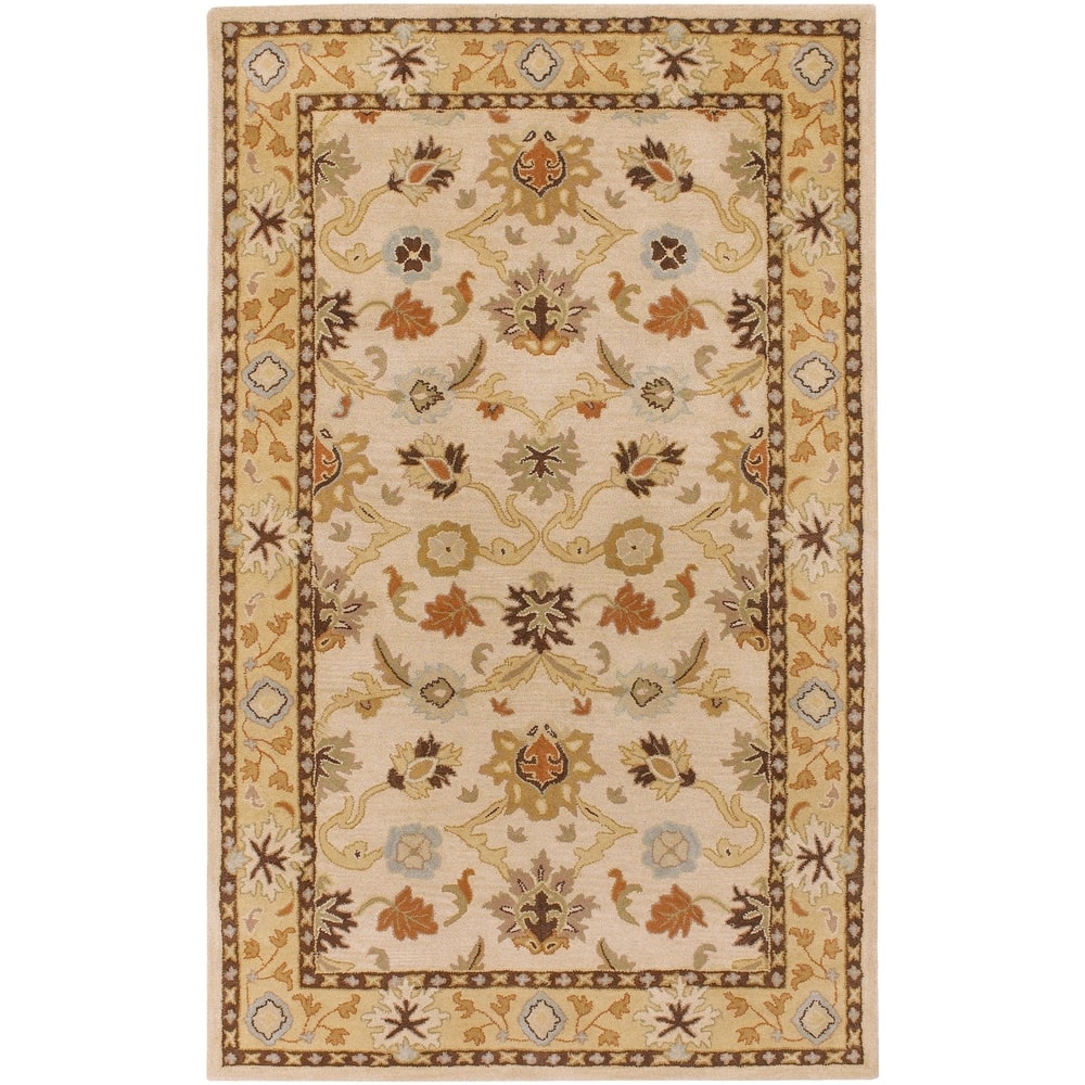Handmade Nick Bordered Wool Area Rug