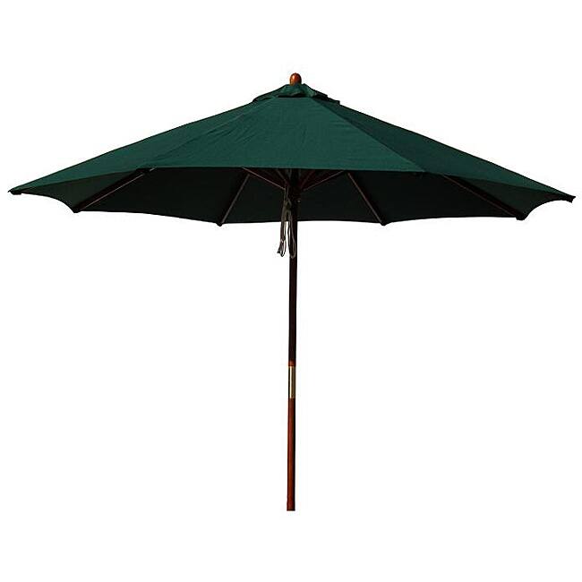 Lauren & Company Hardwood 9-foot Hunter Green Patio Umbrella