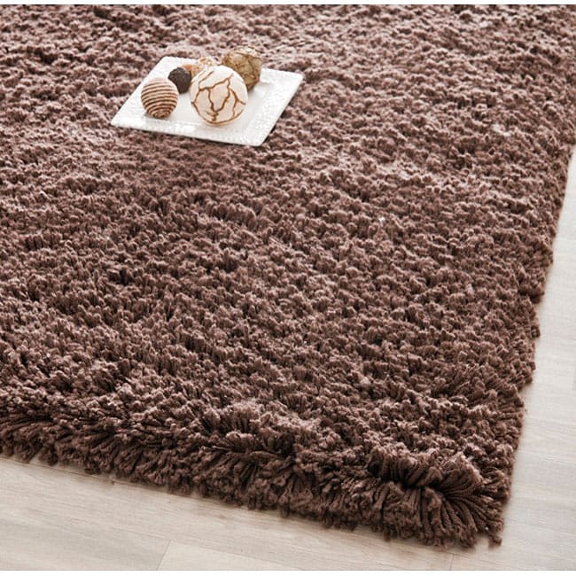 Safavieh Classic Plush Handmade Super Dense Chocolate Brown Shag Rug - 8'6 x 11'6