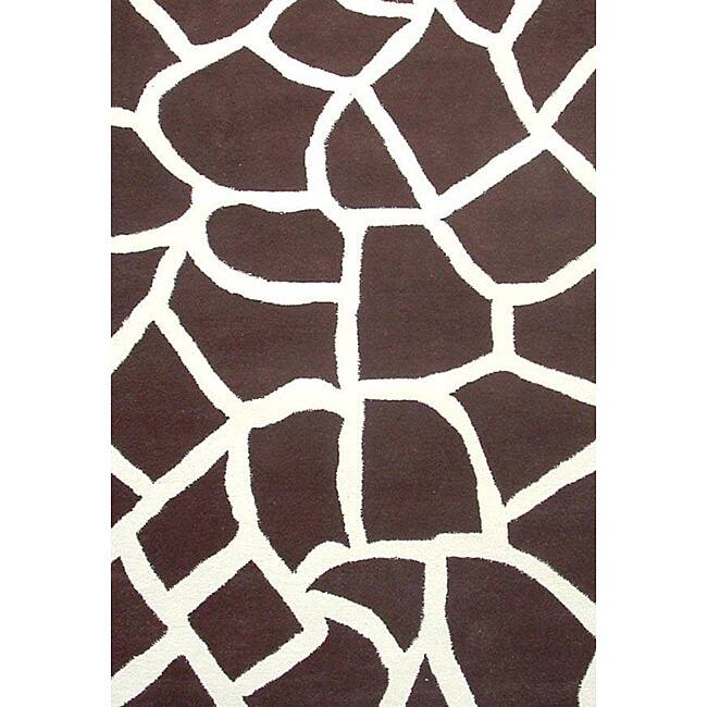 Hand-tufted Giraffe Wool Rug - 6' x 9'