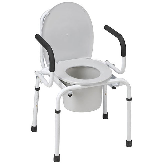 Mabis Drop arm Steel Commode
