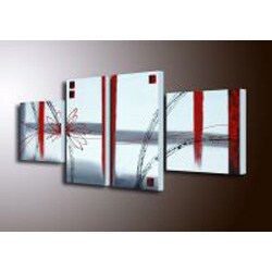 Hand-painted 'Abstract' Canvas Art Set - Overstock Shopping - Top Rated ...