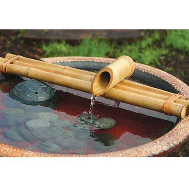 Three-arm 18-inch Bamboo Water Spout and Pump Kit , Handmade in Vietnam