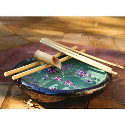 Five-arm 12-inch Bamboo Water Spout and Pump Kit , Handmade in Vietnam