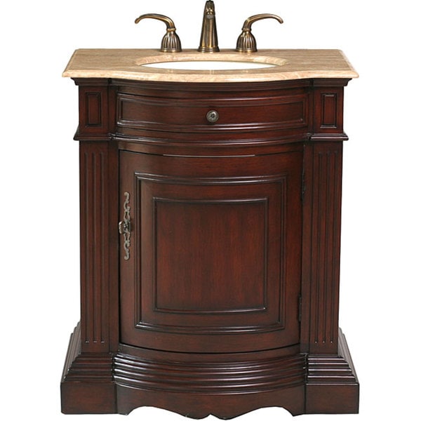 OVE Decors Birmingham 36 inch Single Sink Bathroom Vanity with Marble