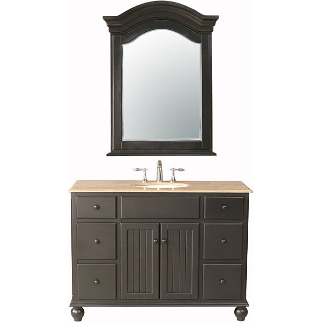 Stufurhome Stufurhome Alvina 48 inch Single Sink Vanity Black Size Single Vanities