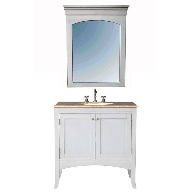 Stufurhome Alyssa 36-inch Single Sink Vanity Set - White
