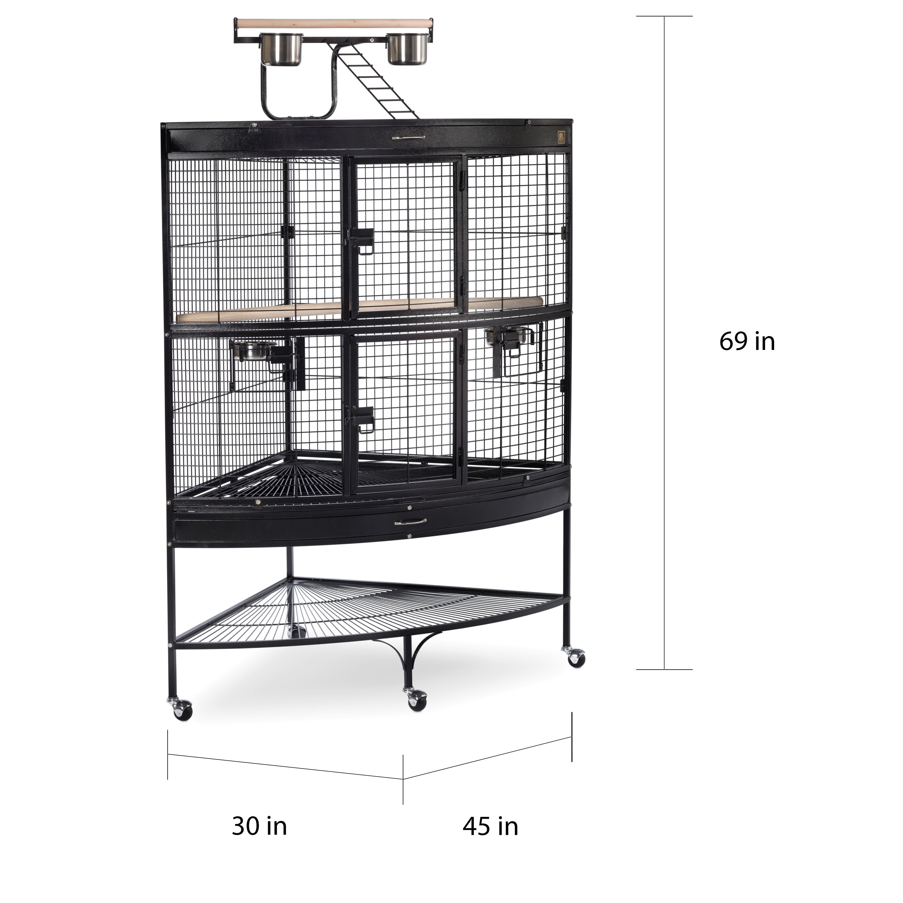 bird cage corner shelf