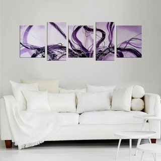 'Hand-painted Abstract Oil Painting' gallery wrapped Original Art ...