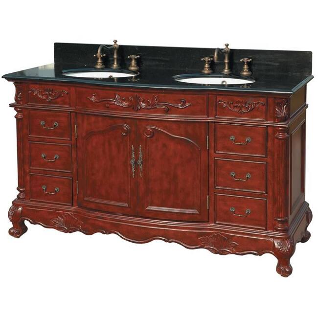 DreamLine Antique Victorian 57-inch Double Sink Vanity