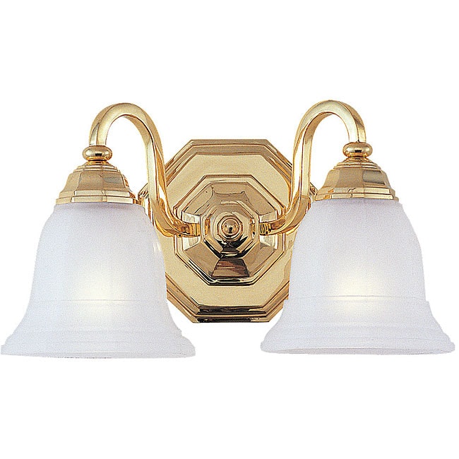 Blakely Bath Bracket 2 light Polished Brass Fixture