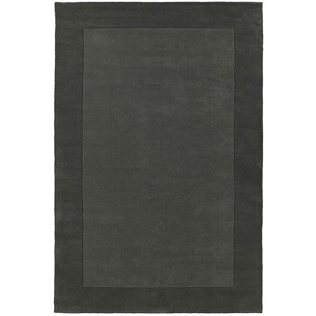 Hand tufted Grey Border Wool Rug (5 X 8) (grayPattern borderMeasures 1 inch thickTip We recommend the use of a non skid pad to keep the rug in place on smooth surfaces.All rug sizes are approximate. Due to the difference of monitor colors, some rug colo