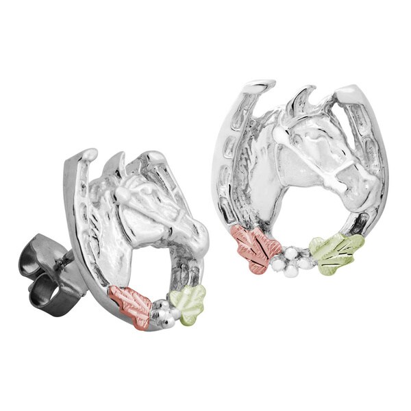 Black Hills Gold And Silver Horseshoe Earrings On Free Black Hills Gold And Silver Horseshoe Earrings