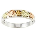 Black HIlls Pink and Green Gold and Sterling Silver Band