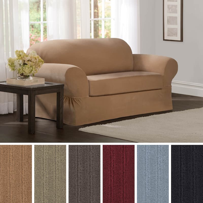 Maytex Collin 2-piece Loveseat Slipcover