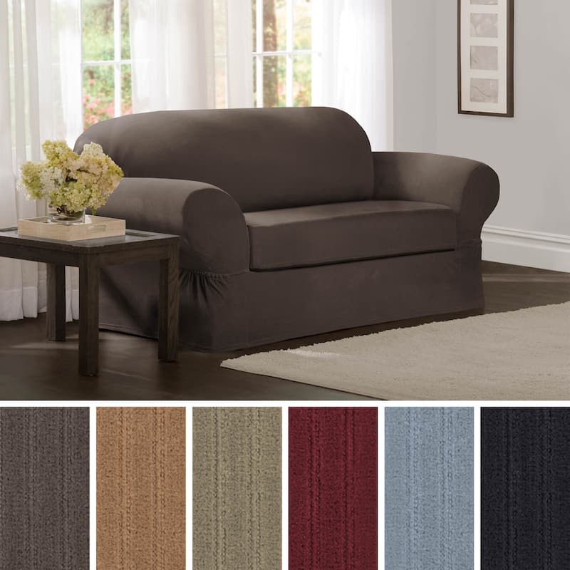 Maytex Collin 2-piece Loveseat Slipcover