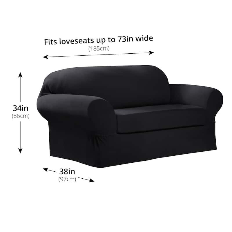 Maytex Collin 2-piece Loveseat Slipcover