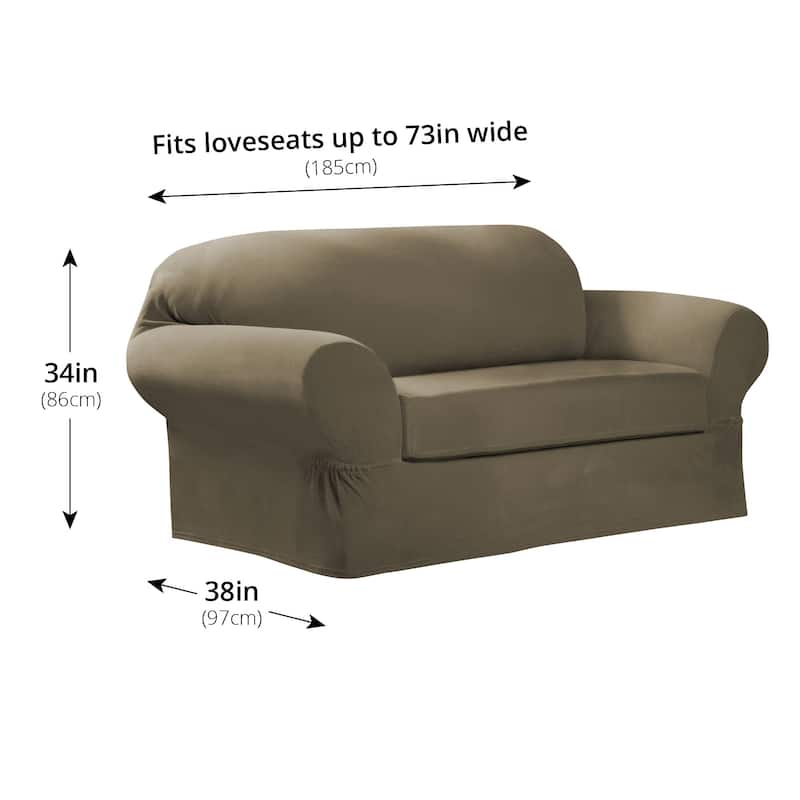 Maytex Collin 2-piece Loveseat Slipcover