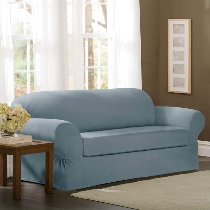 Maytex Collin 2-piece Loveseat Slipcover