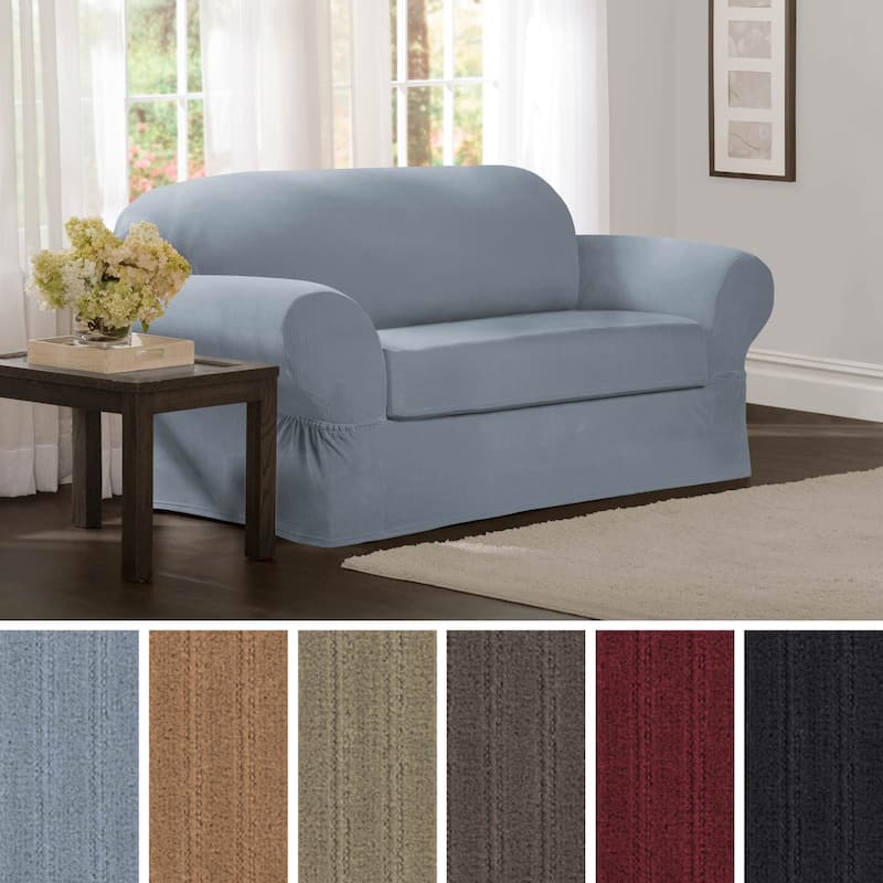 Maytex Collin 2-piece Loveseat Slipcover