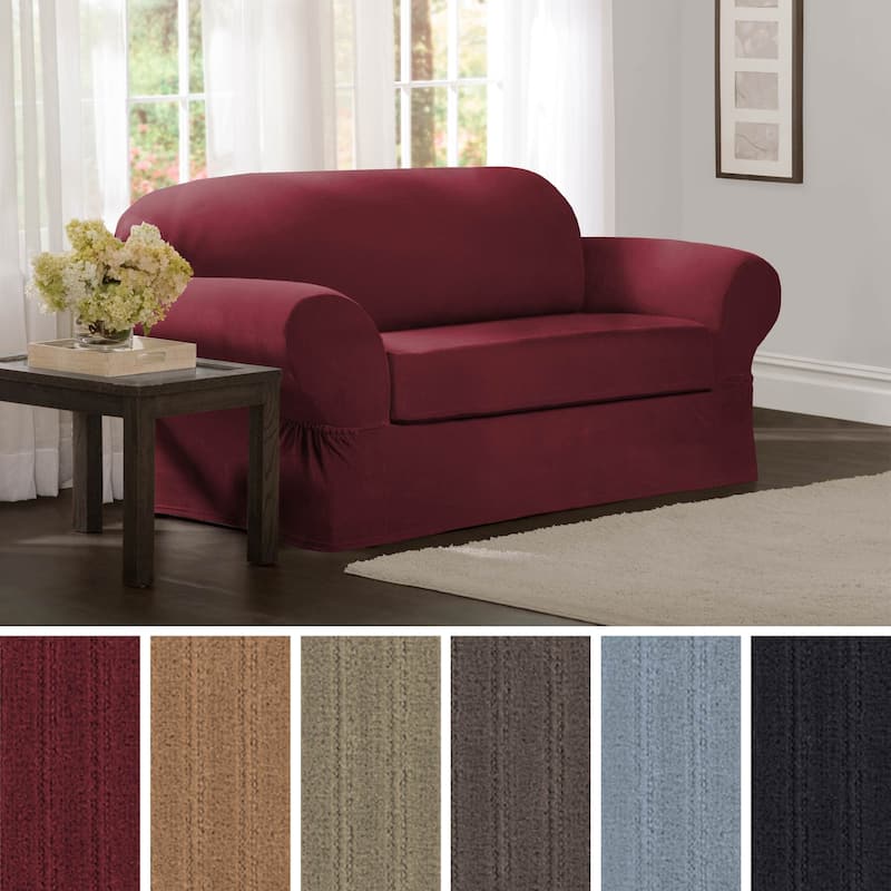 Maytex Collin 2-piece Loveseat Slipcover