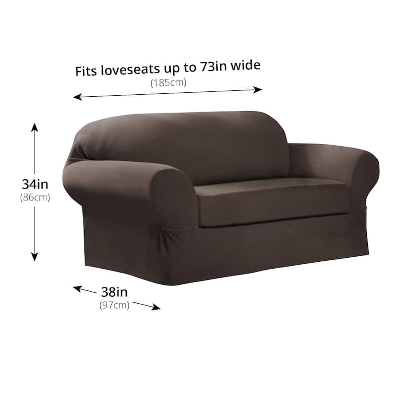 Maytex Collin 2-piece Loveseat Slipcover