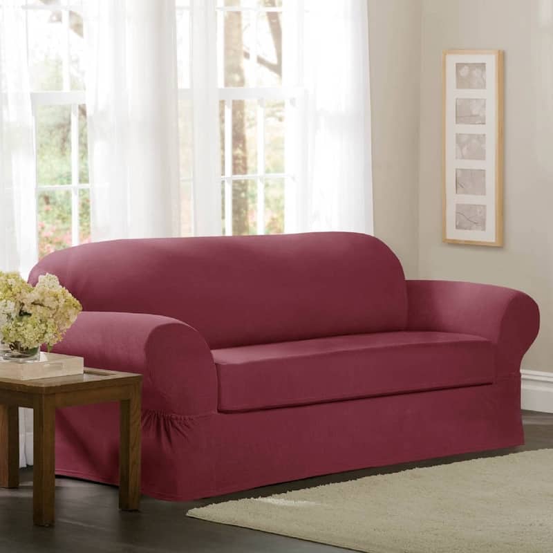 Maytex Collin 2-piece Loveseat Slipcover