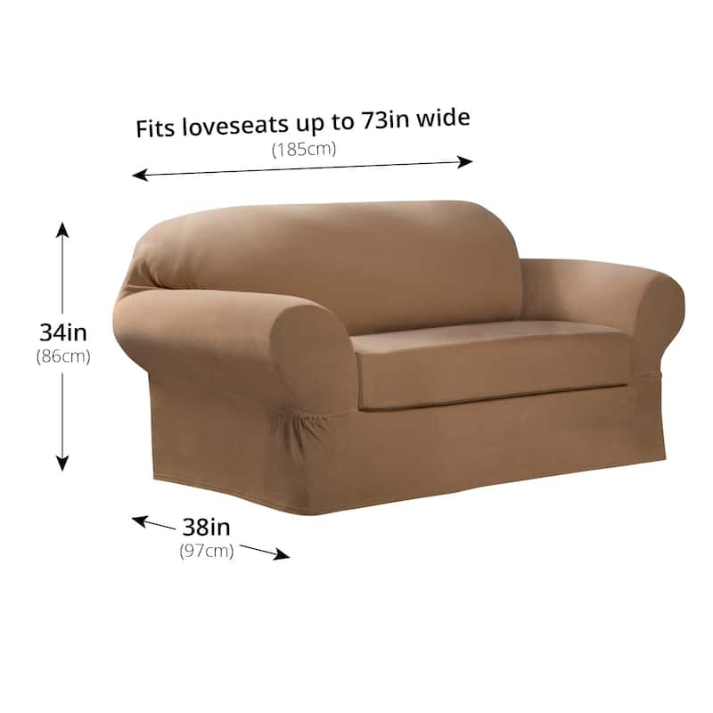 Maytex Collin 2-piece Loveseat Slipcover