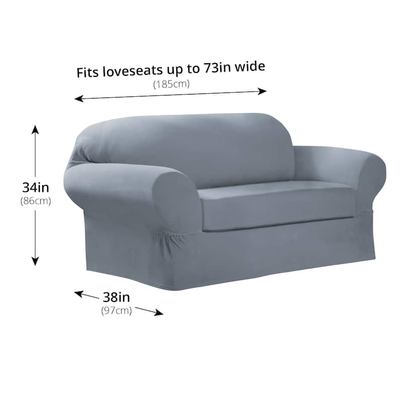 Maytex Collin 2-piece Loveseat Slipcover