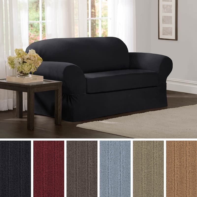 Maytex Collin 2-piece Loveseat Slipcover