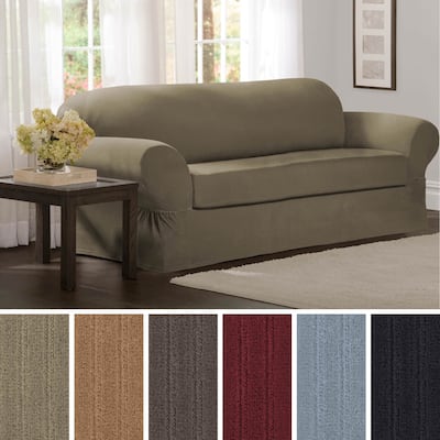Maytex Collin 2-Piece Sofa Slipcover - 74-96" wide/34" high/38" deep