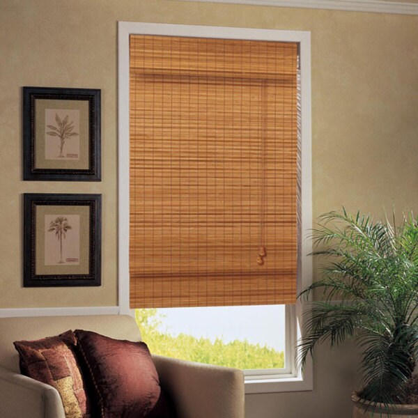Maui Roman-style Window Shade (34 in. x 72 in.) - Overstock - 4131098