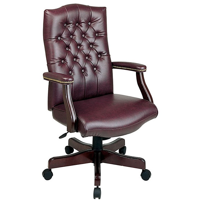 Office Star Traditional High-back Arm Chair
