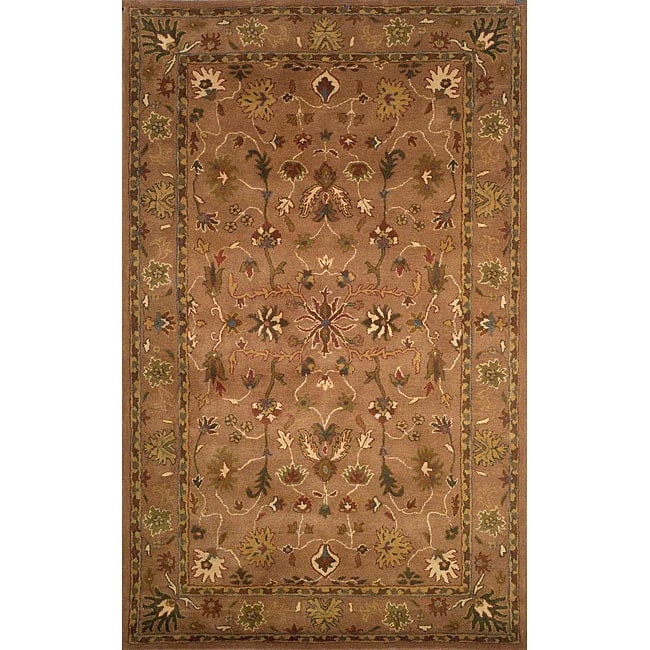 Petra Oushak Brown Wool Rug (8 X 10)