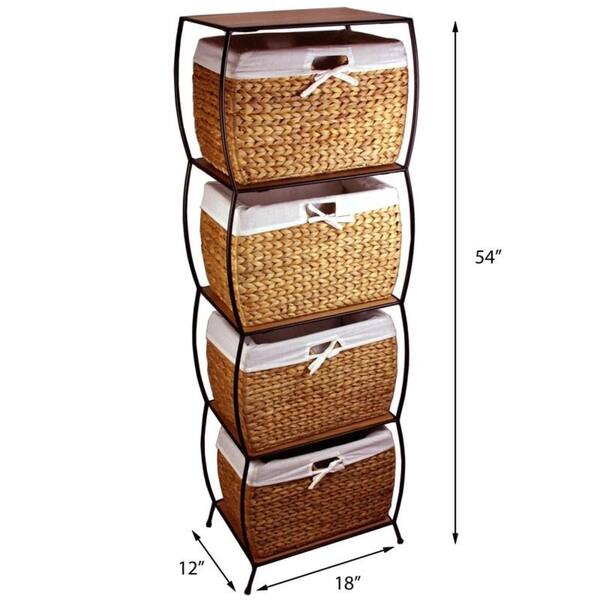 Shop Rattan 4 Drawer File Cabinet Free Shipping Today