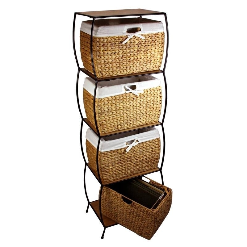 Shop Rattan 4 Drawer File Cabinet Overstock 4134985