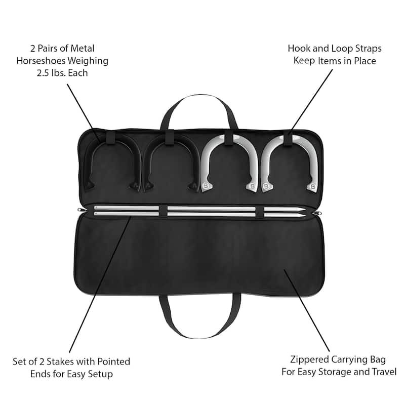 Horseshoe Set- Heavy Duty Set with Carrying Bag by Trademark Games
