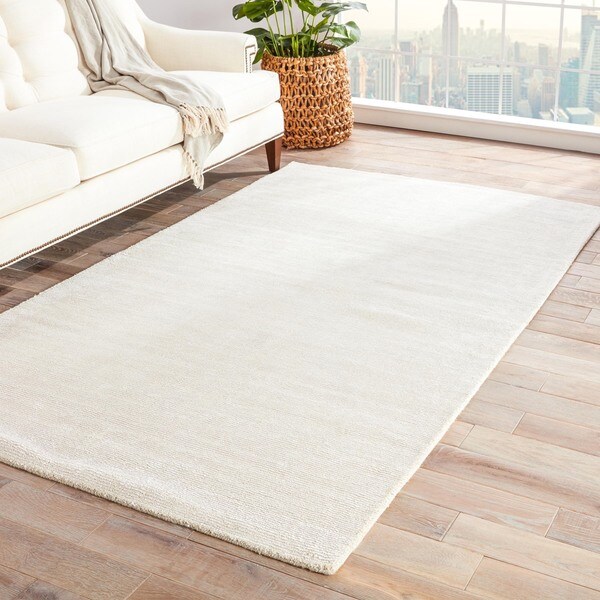 Shop Minke Handmade Solid White/ Beige Area Rug (2' X 3') 2' x 3