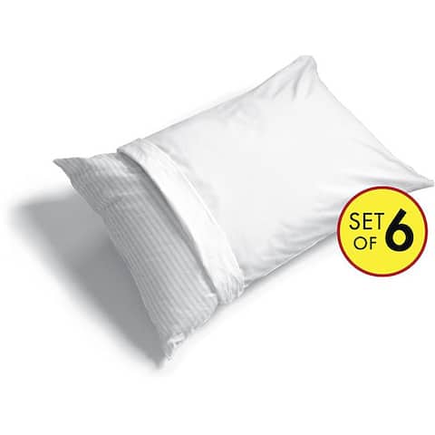 Cotton-rich Pillow Protectors (Set of 6)