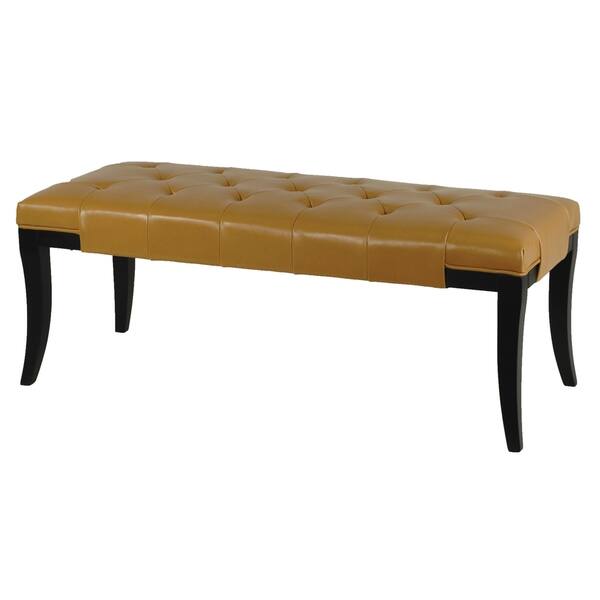 Safavieh Tyler Pumpkin Leather Bench Benches