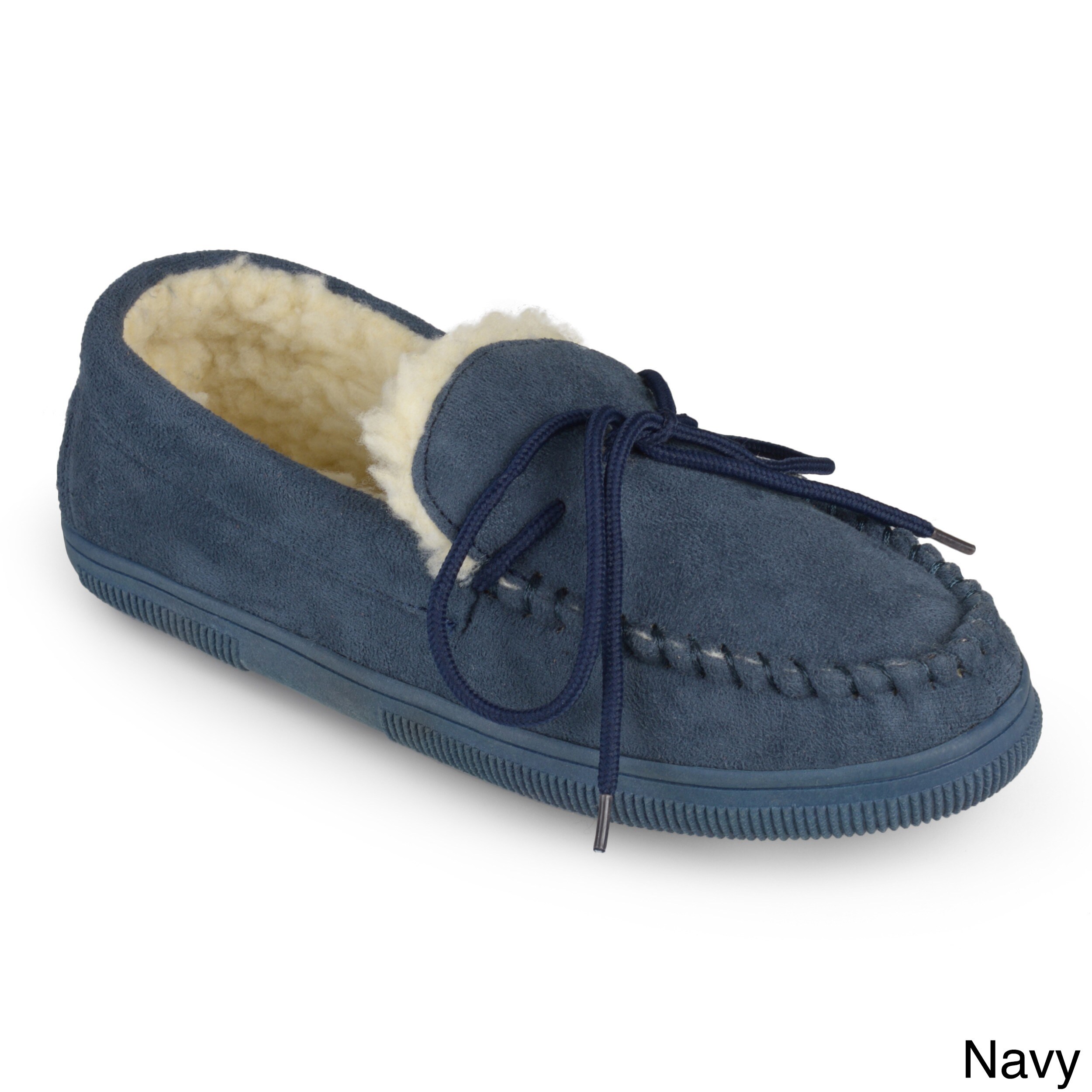 navy moccasins mens