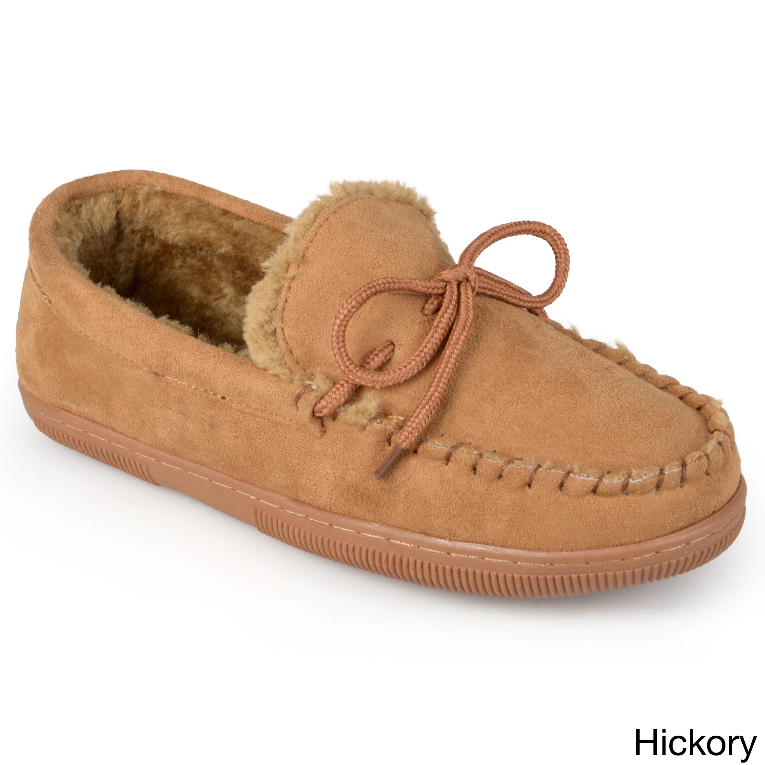 mens tan moccasin slippers