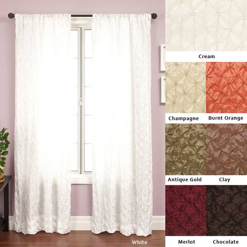 Softline Zanzibar Rod Pocket 96-Inch Diamond-Pattern Curtain Panel