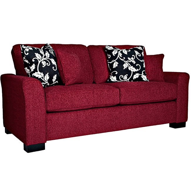 Handy Living Spencer Sofa Bixby Cherry Red
