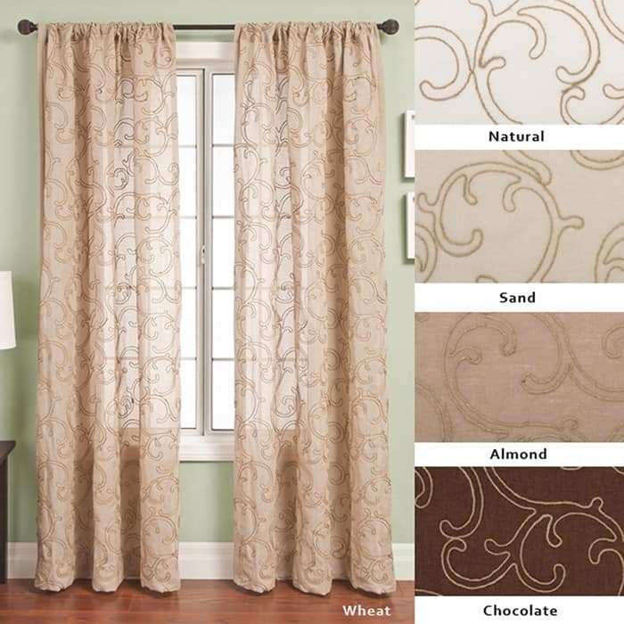 Softline Santiago Rod Pocket 96-inch Curtain Panel - 55 x 96