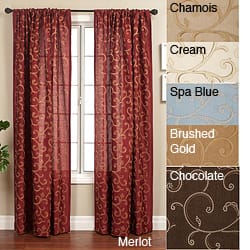 Shop Isis Scroll Rod Pocket 84 Inch Curtain Panel 55 X 84 Free